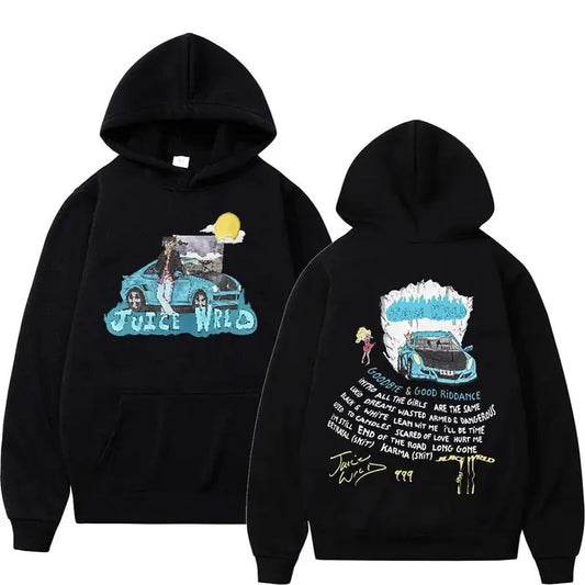 Rapper Juice Wrld Music Album Hoodie, Juice Wrld Hoodie, Men Hip Hop Retro Sweatshirt Unisex Fashion Oversized Hoodie Streetwearstyle{n002}2