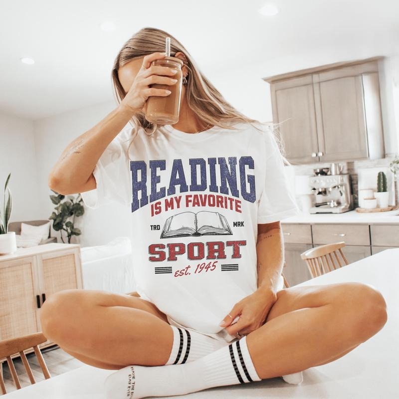 Reading is My Favorite Sport, Bookish Shirt, Booworm Gift, Librarian Shirt, Teacher Shirt, Book Lover Gift, Gift for Reader, Vintage Sport Tee
