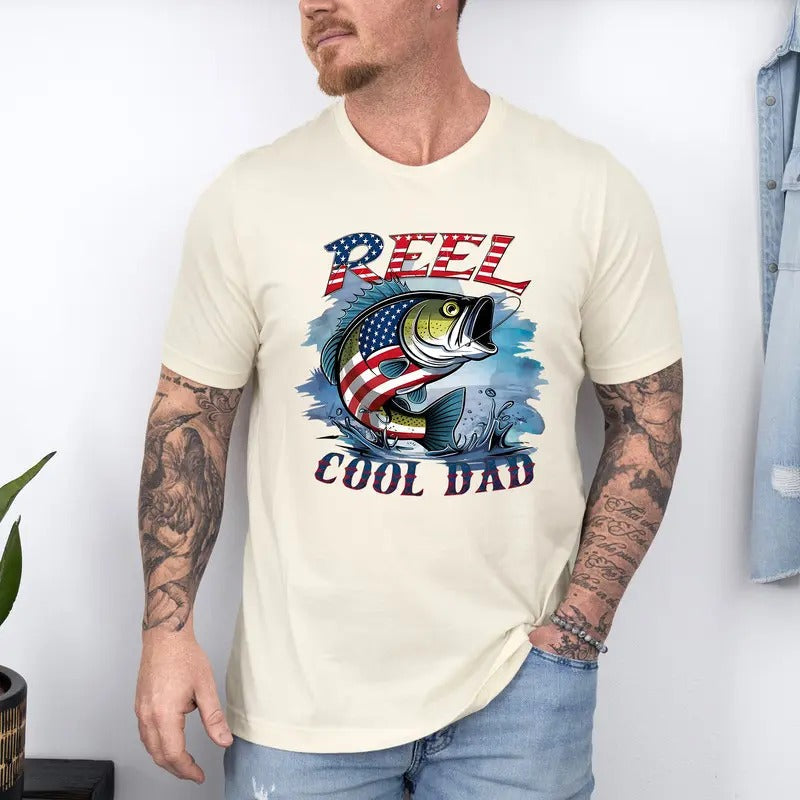 Reel Cool Dad Shirt, Dad Fishing Shirt, Father's Day Shirt, Dad Fisherman Tee, Dad Fishing Gift, Daddy Shirt, Dad Birthday Gift, Dad T-Shirt