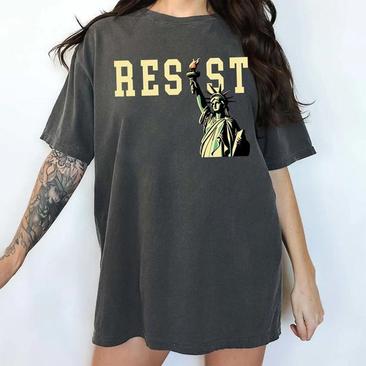 Resist Comfort Colors Shirt, Activism T-shirt, Feminist Graphic Tee, Protect Women Rights Clothing, Equal Rights Outfits, Social Justice Shirt