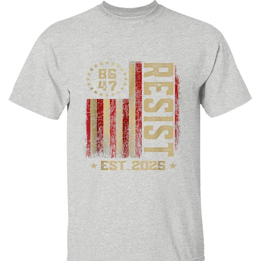 Resist T-Shirt with American Flag - Graphic Tee for Political Activism, Protest, and Anti-Trump Resistance Movements