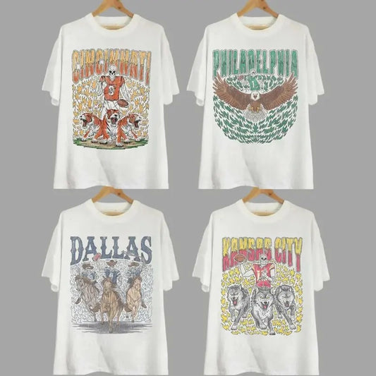 Retro All Teams Football T-shirt Unisex Shirt Sport For Men For Women Classic Menswear Vintage Graphic Tee