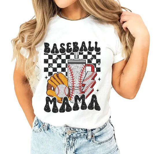 Retro Baseball Mama Shirt, Mom Baseball Shirt, Mom Life Baseball, Baseball Mom Tees, T Ball Mom Shirt Gift, Baseball Mom, Unisex T-Shirt, Short Sleeve Tee Shirt, Gifts For Mom, Gifts For Birthday Fit Top