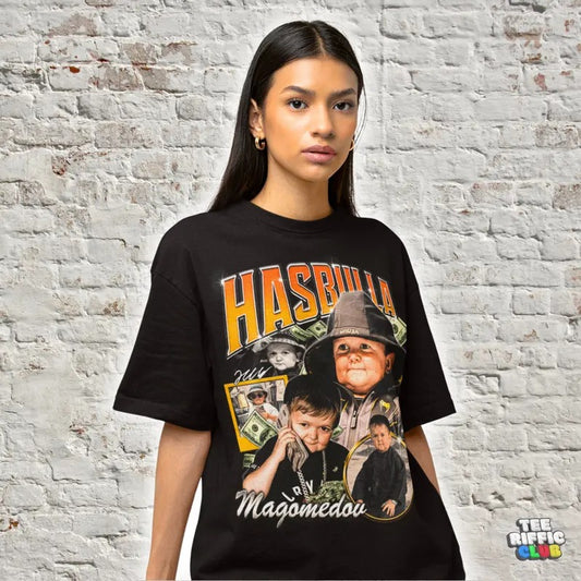 Retro Hasbulla Magomedov T Shirt, Valentines Gift For Her Him, Mothers Day Present Vintage Bootleg 90s Fans Hip Hop Shirt, Funny Trend Tee, Unisex T-Shirt, Gifts For Friend, Short Sleeve Tee Shirt, Gifts For Birthday
