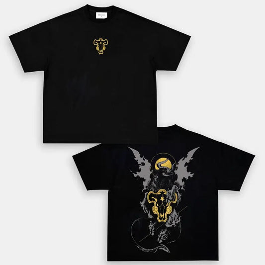 Retro Heavy Limited Black Bull - Black Clover Anime Double Printed Vintage Oversized  Tee Unisex Oversize Anime Manga  Heavyweight Cotton T-shirt, Gift For Anime Fan, Anime Lover