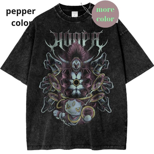 Retro Hoopa T-Shirt, Pokemon Shirt, PKM Shirt, Anime TShirt, Vintage Graphic Tee, Streetwear Shortsleeve Printed Womenswear Top