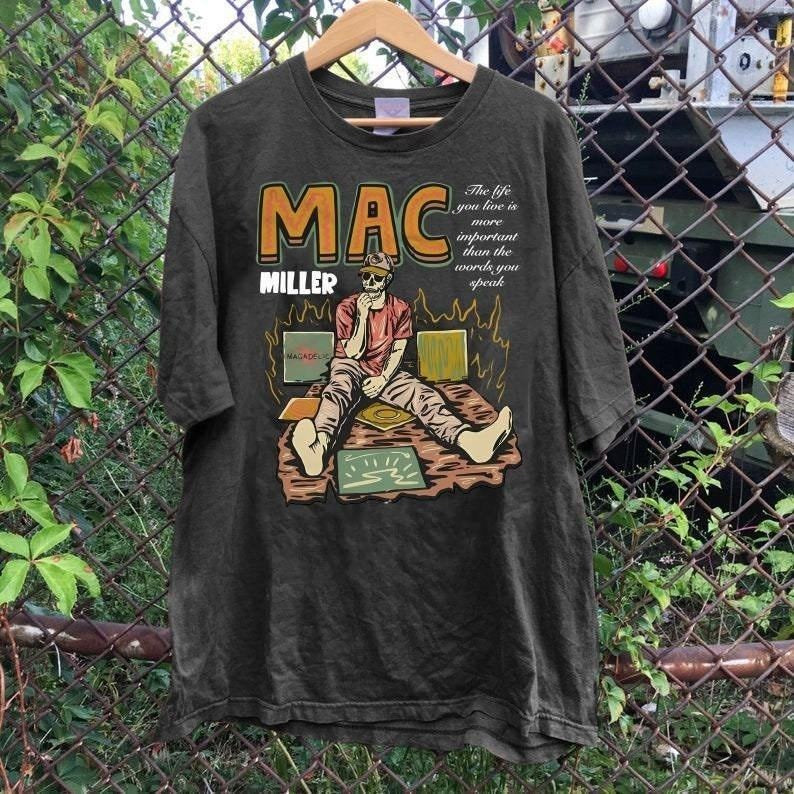 Retro Mac Miller Tee and Sweatshirt | Vintage Hip-Hop Rapper Tribute Sweater, Retro Style Fan Music Lovers, Mac Miller Christmas Sweater