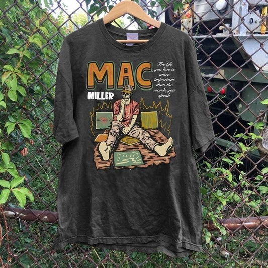 Retro Mac Miller Tee and Sweatshirt | Vintage Hip-Hop Rapper Tribute Sweater, Retro Style Fan Music Lovers, Mac Miller Christmas Sweater