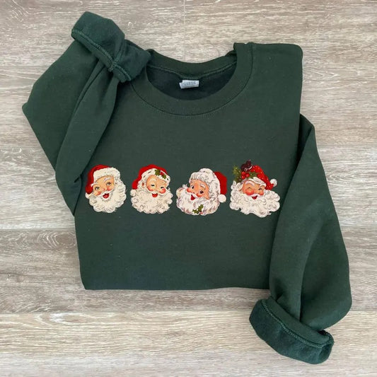 Retro Santa Christmas Shirt, Vintage Santa Claus Shirt, Christmas Santa Shirt Santa Retro Christmas Holiday Xmas Christmas Holiday Shirt Xmas Shirt