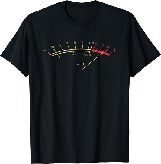 Retro VU Meter Hi-Fi Vintage Stereo Music Lover Gift T-Shirt