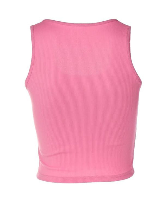 Rhinestone Y2k Crop Tank Top Graphic Rib Knit Scoop Neck Sleeveless Tops