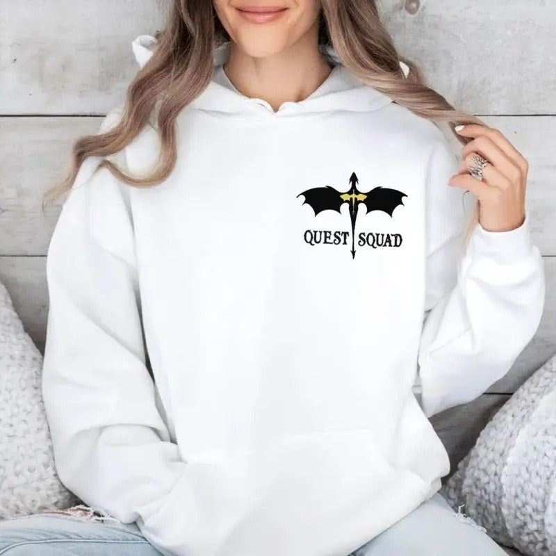 Ridoc Quest Squad Onyx Storm Shirt, Fourth Wing Basgiath War College Shirt, Onyx Storm Shirt Book Lover, Bookworm Tee, Unisex Sweater Pullover Tee