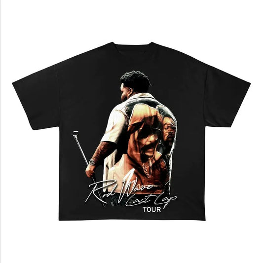 Rod Wave Shirt Last Lap Tour 2024 Shirt Vintage Graphic Tee Rap Hip Hop Y2k Concert Merch Men Women Streetwear