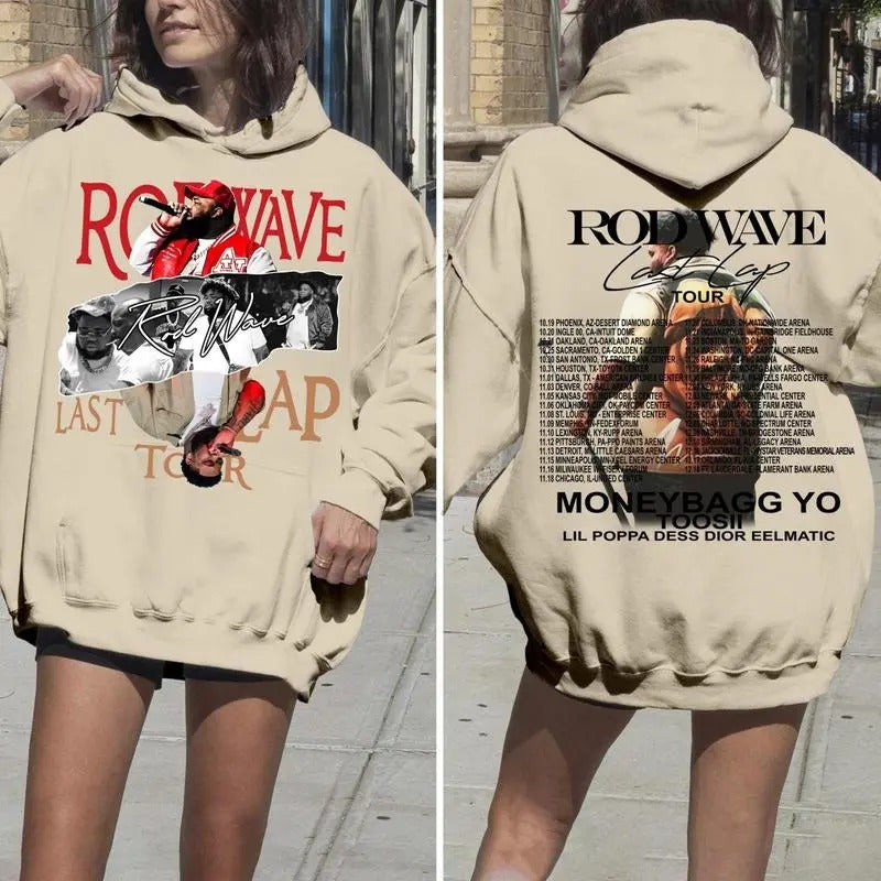 Rod Wavee Rapper Tshirt Sweatshirt Hoodie, Rod Last Lap Tour, Tour Concert 2024 Tee, Unisex Sweater Pullover Tee