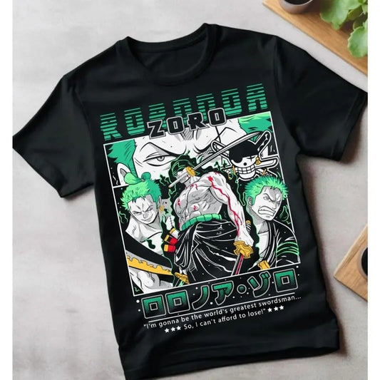 Roronoa Zoro T-shirt One Piece Anime Manga Pirate Straw Hat Tshirt Tee All Sizes - FREE SHIPPING, gift for men Menswear Top Jujutsu Kaisen Underwear Streetwear Human