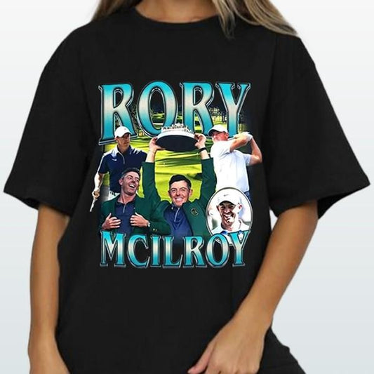 Rory Mcilroy Master 2025 T-shirt Cotton Shirt Unisex Graphic Design Gift For Golf Lover