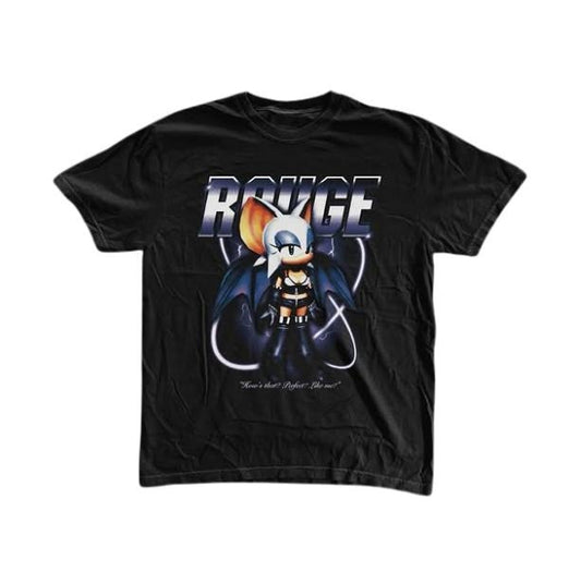 Rouge the Bat T-Shirt, Sonic Adventure Shirt, Unisex Graphic Tees Gothic Grunge Y2k Emo Scene Amity Affliction Style Clothes Men Women Streetwearstyle{n002}2