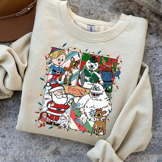 Rudolph Red Nosed Christmas Shirt, A Bit Of A Misfit Hoodie, Rudolph Movie Characters Sweatshirt, Christmas Cute Hoodie, Christmas Gift