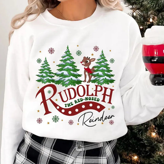 Rudolph The Red Nosed Reindeer Sweater, Rudolph Christmas Tee Shirt, Holiday Reindeer Rudolph Sweatshirt, Christmas Reindeer Shirt, A Bit Of A Misfit T-Shirt, Cute Gift For Xmas