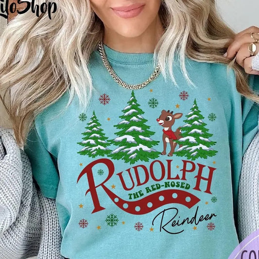 Rudolph the Red Nosed Reindeer Shirt, Rudolph Xmas Sweatshirt, Rudolph Christmas Gift Shirt, 90s Christmas Movies Sweatshirt, Christmas Gifts, Family Christmas Sweatshirt,  Christmas Season Shirt, Holiday Season Shirt, Wishlist of Misfits Toys Shirt
