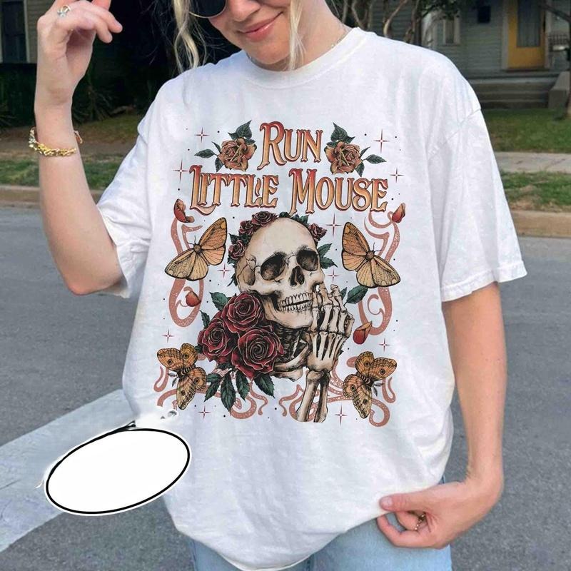 Run Little Mouse Shirt, Rose Skeleton Shirt, Haunting Adeline T-shirt, Dark Romance Merch, Smut Reader, Book Lover Gifts ZLRP0