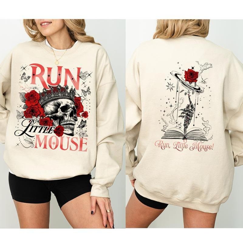 Run Little Mouse Sweatshirt, Haunting Adeline Hoodie, Book Lover Gift Bookish Dark Romance, Smut Reader, Bookish Bookworm, Unisex Sweater Pullover Tee