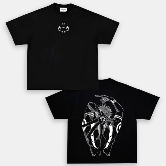 Ryomen Sukuna Jujutsu Kaisen Unisex Oversize Anime Manga Washed Heavyweight Cotton T-shirt, Gift For Anime Fan, Anime Lover
