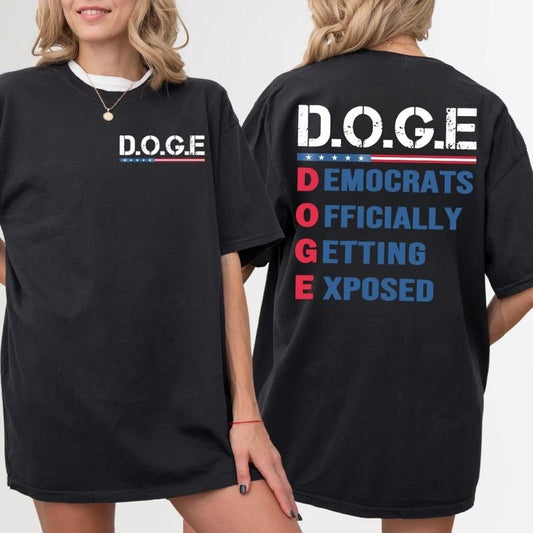 [SALE UP TO 60%] D.O.G.E T-Shirt – Funny USA Patriotic Tee, Bold Meme Shirt for 4th of July & Memorial Day Celebrations