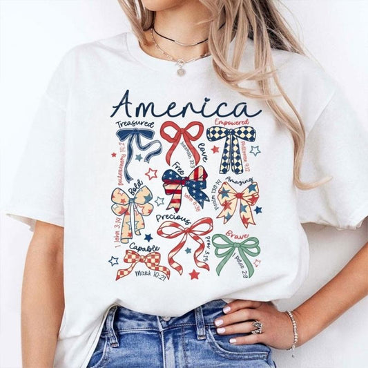 [SALE UP TO 60%] God Says You Are T-Shirt, Sweatshirt, Coquette America Graphic, Bible Verse 4th of July Shirt, USA Flag 1776 Patriotic Top