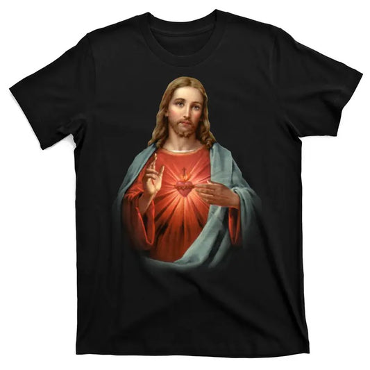 Sacred Heart Of Jesus T-Shirt Menswear Top