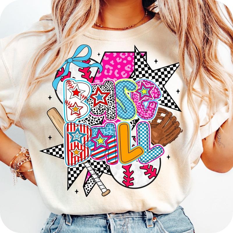[Sale 45% Off] Preppy Baseball Coquette Baseball Shirt Brushstroke Baseball Shirt Baseball Mama Bow T-Shirts, Hoodie, Sweatshirt