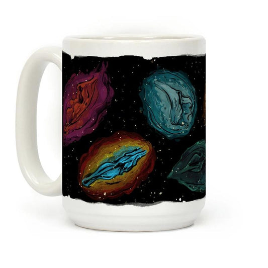 [Sale Up To 50%] Cosmic Vulva Pattern Coffee Mug -Penis Pastries Pattern - 11 oz or 15 oz Ceramic Drinkware with Large Handles, Printed in the USA, Handy for Coffee and Tea - Reusable