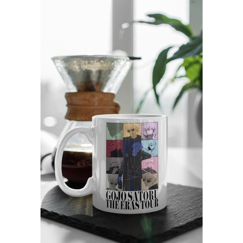[Sale Up To 50%] Gojo Satoru Eras Tour Mug, Jujutsu Kaisen Merch Gift, Anime Coffee Cup