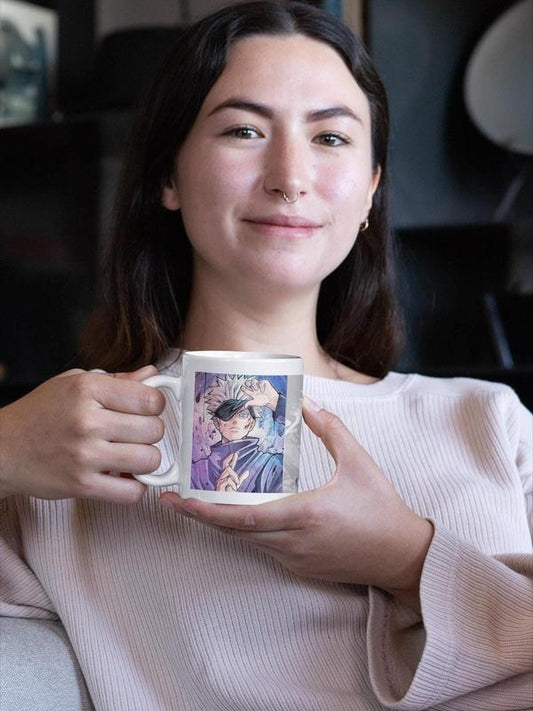 [Sale Up To 50%] Jujutsu Kaisen Gojo Mug, Magic Heat Mug, Anime Gift Coffee Mug for Fans