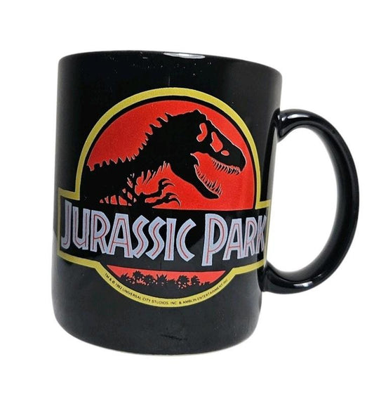 [Sale Up To 50%] Jurassic Park Vintage Mug, 1992 Dakin Black 12oz Collectible Cup