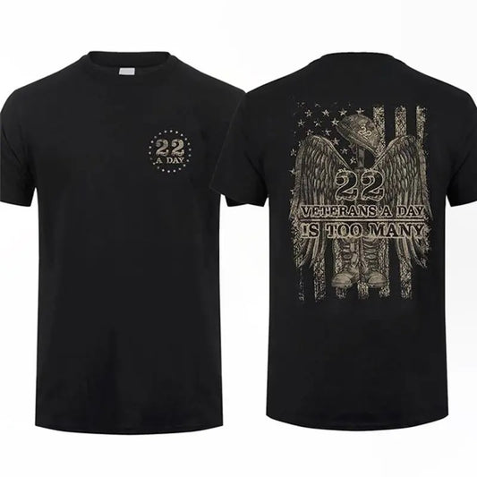 [Sale Up To 60%] Grunt Style Veterans A Day Is Too Many T-shirt Unisex Short Sleeve Casual 100% Cotton Top Menswear Tactical Gear Patriot Shirt