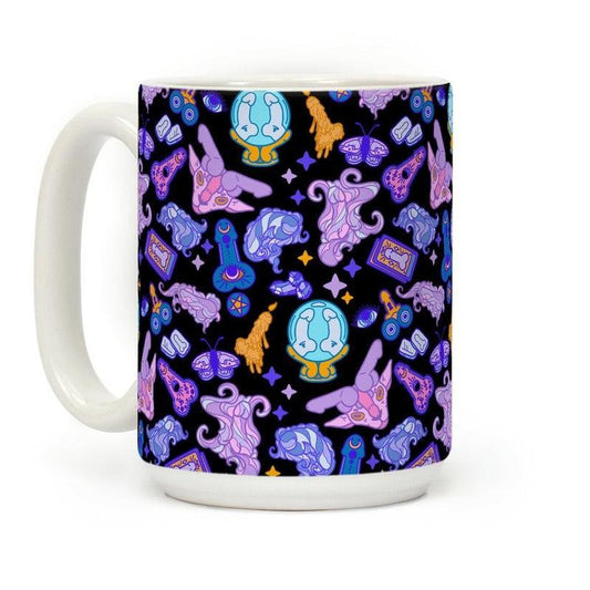[Sale Up to 50% ] Occult Hidden Penis Pattern Coffee Mug,  11 oz or 15 oz Ceramic Drinkware with Large Handles, Printed in the USA