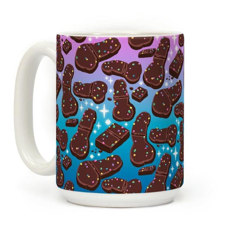 [Sale Up to 60% ] Space Brownie Peens Coffee Mug 11 oz or 15 oz Ceramic Drinkware with Large Handles, Printed in the USA