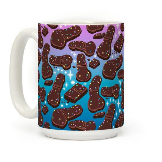 [Sale Up to 60% ] Space Brownie Peens Coffee Mug 11 oz or 15 oz Ceramic Drinkware with Large Handles, Printed in the USA