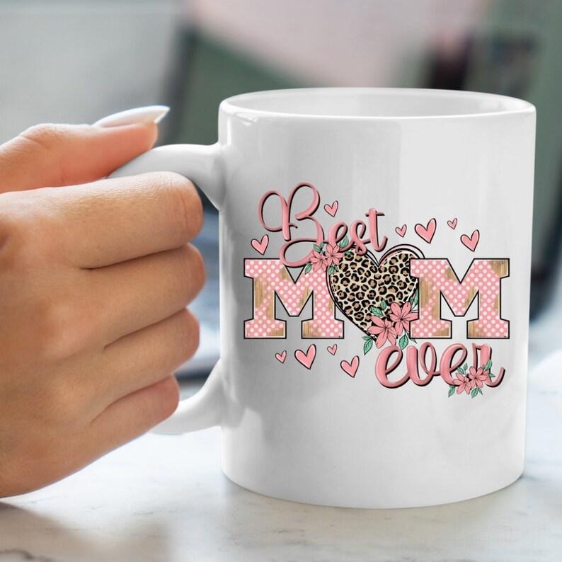 [Sale up to 50%] Best Mom Ever Floral Ceramic Mug, Mother's Day Gift