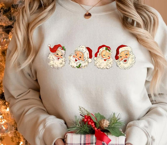 Santa Claus Christmas Sweatshirt, Retro Santa Claus T-Shirt, Christmas Santa Claus Sweater, Holiday Season Tee Shirt, Winter Xmas Shirt, Christmas Gift For Her