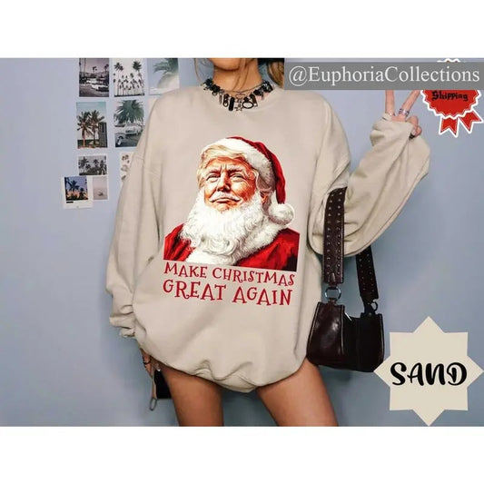 Santa Make America Great Again Shirt, #Trump Christmas Shirt, #Trump Santa Tee, Republicans Xmas Tee, Make Xmas Great Again , Global Trending Outfits