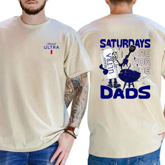 Saturdays Are For The Dads Grill Michelob Ultra Tee Gift For Men, Men's Graphic Tee Drinking Beer Outdoor, Father's Day Shirt, Gift For Dad