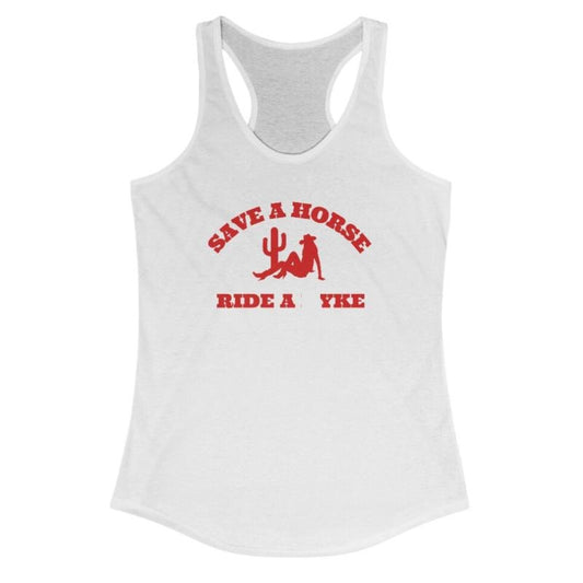 Save a Horse Ride a Yke Racerback