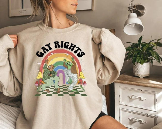 Say Gay T-Shirt Sweatshirt, Frog & Toad Say Gay Rights Shirt, Lgbt Rights, Funny Lgbt Sweatshirt, Lgbt Rainbow Tee,Lgbt Pride,Gifts For Lgbt Friends