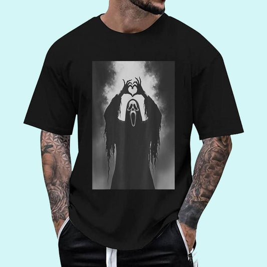 Scary Face Horror Poster T-Shirt | Tee For Men and Women, Unisex Cotton