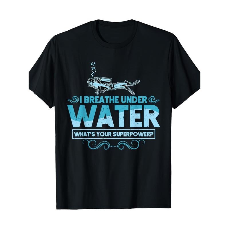 Scuba Diving Shirt Men Women Scuba Diver Gift Ocean Lover T-Shirt 100% Cotton Made in USA