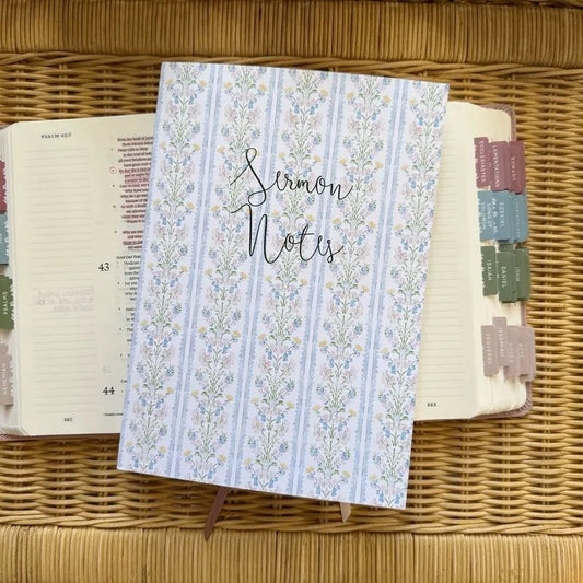 Sermon Notes Striped Floral