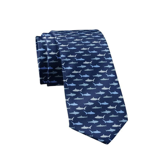Shark Patterned Necktie Novelty Ties for Men Shark Tie Funny Neckties for Men Funny Ties