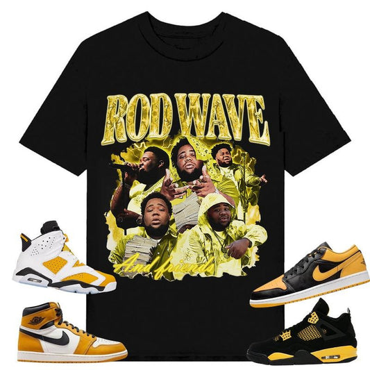 Shirt Black to match A J 6s Yellow Ochre, A J 1 Yellow Ochre, A J 4 Thunder, Rd Wave, Sweatshirt To Match Sneaker